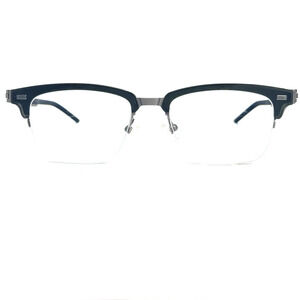 Zenni 7812512 Eyeglasses‎ Frames Black Silver Half rim H17121